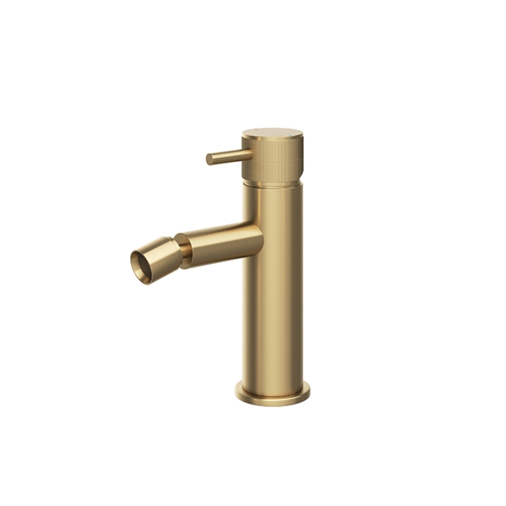 Product Cut out image of the Abacus Iso Pro Brushed Brass Mono Bidet Mixer